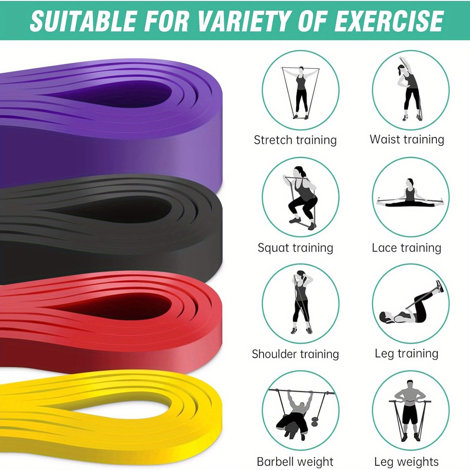 Yoga Resistance Band Stretching Rope Muscle Training Equipment