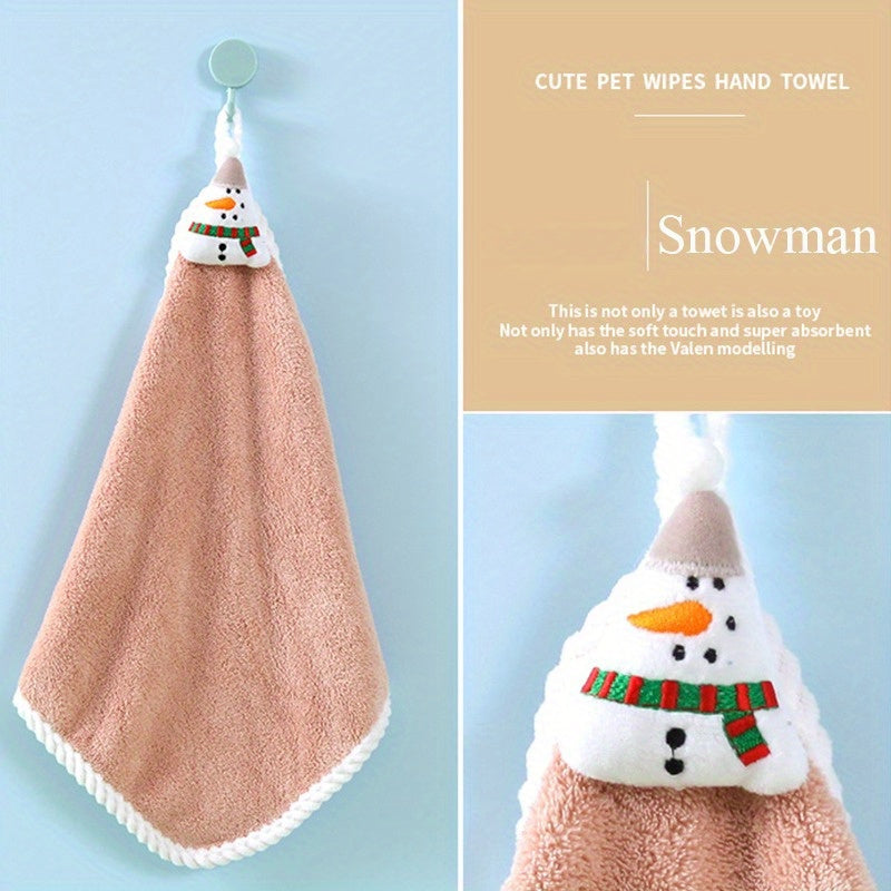 Christmas Cartoon Towel Water Absorbent Hanging Towel