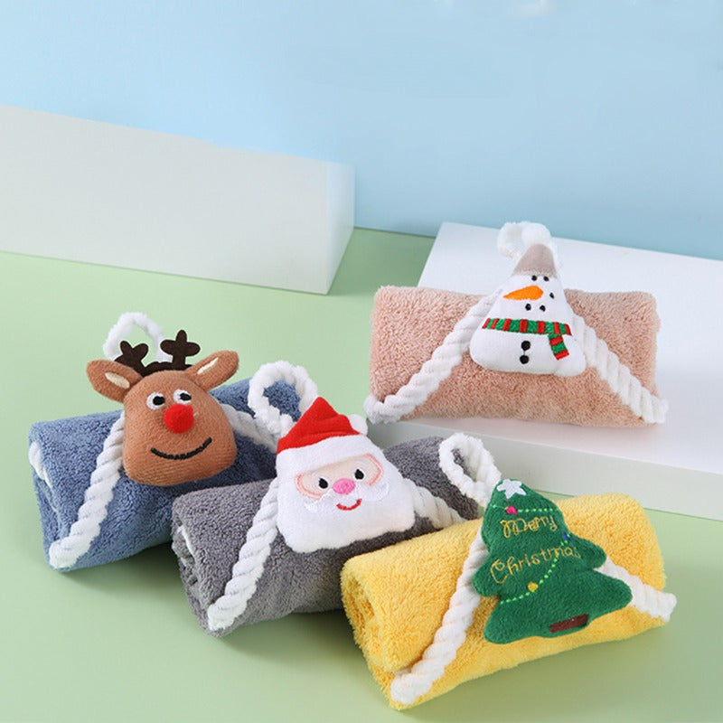 Christmas Cartoon Towel Water Absorbent Hanging Towel