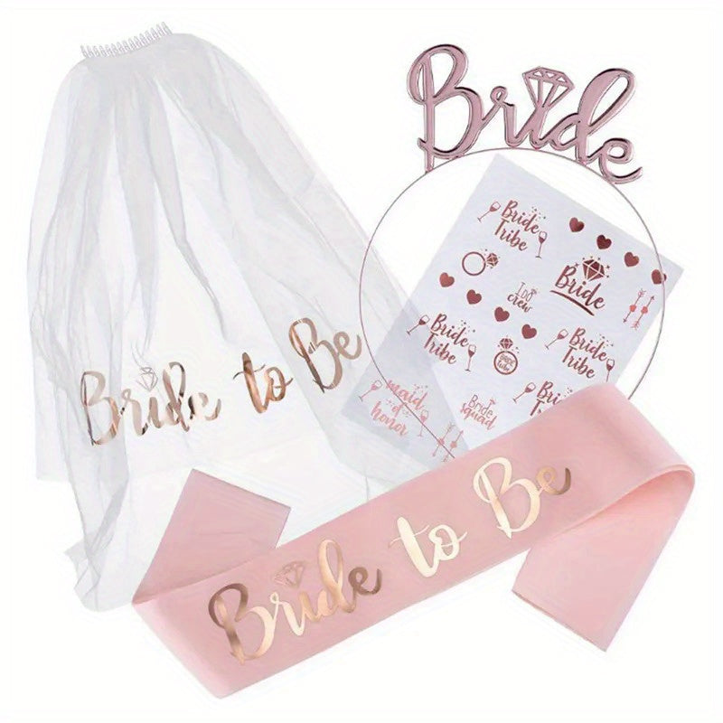 Bridal Veil Satin Ribbon Hairband Wedding Decoration
