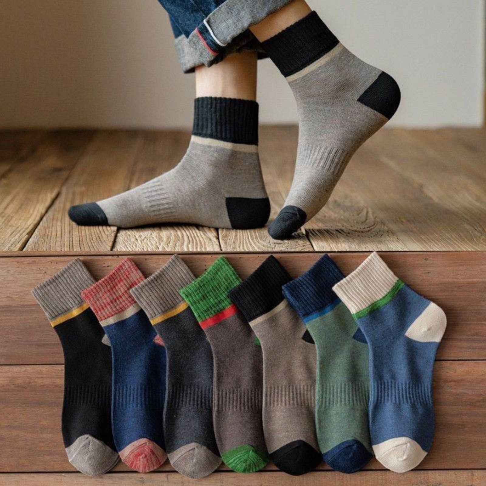 6 Pairs Men's Winter Sports Running Socks