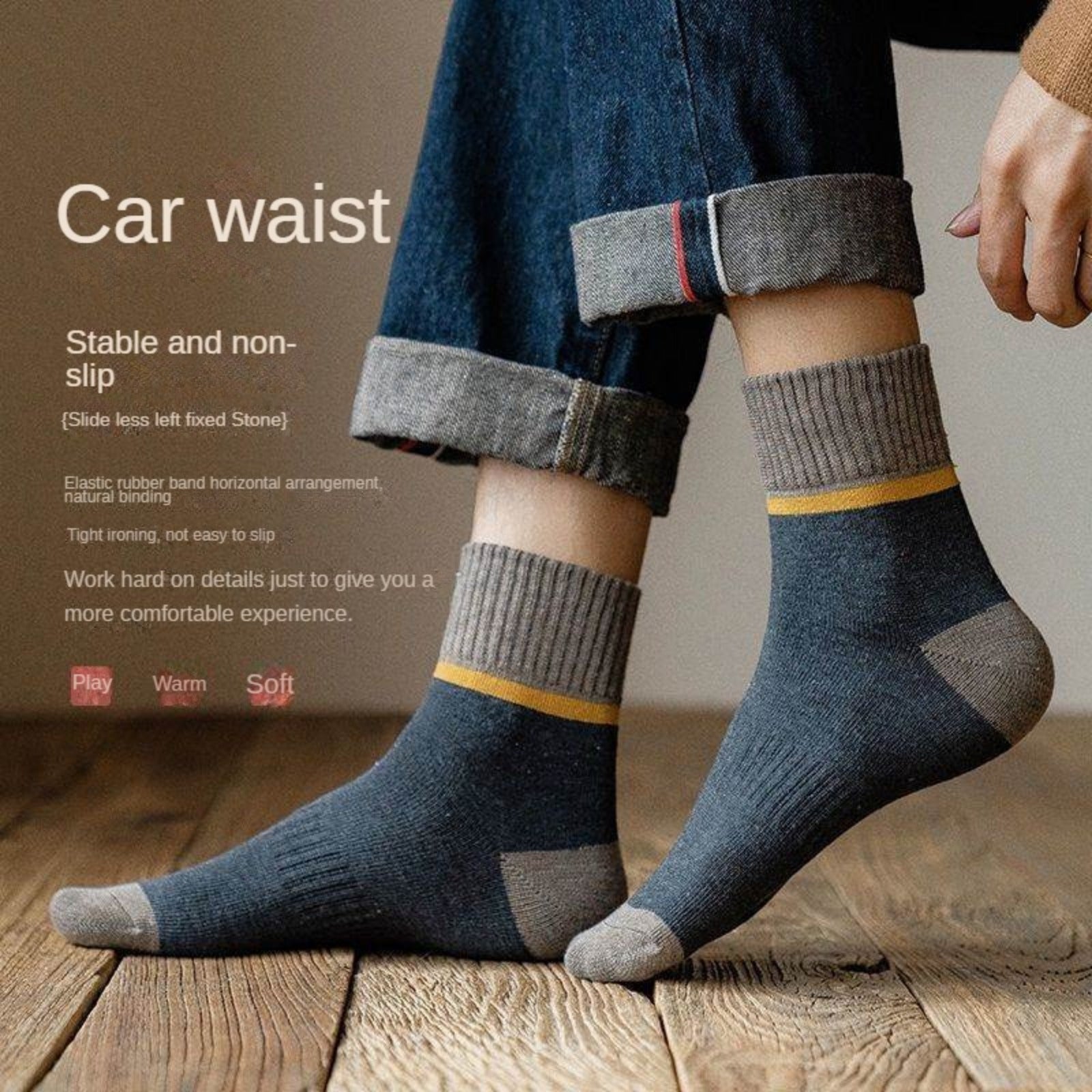 6 Pairs Men's Winter Sports Running Socks