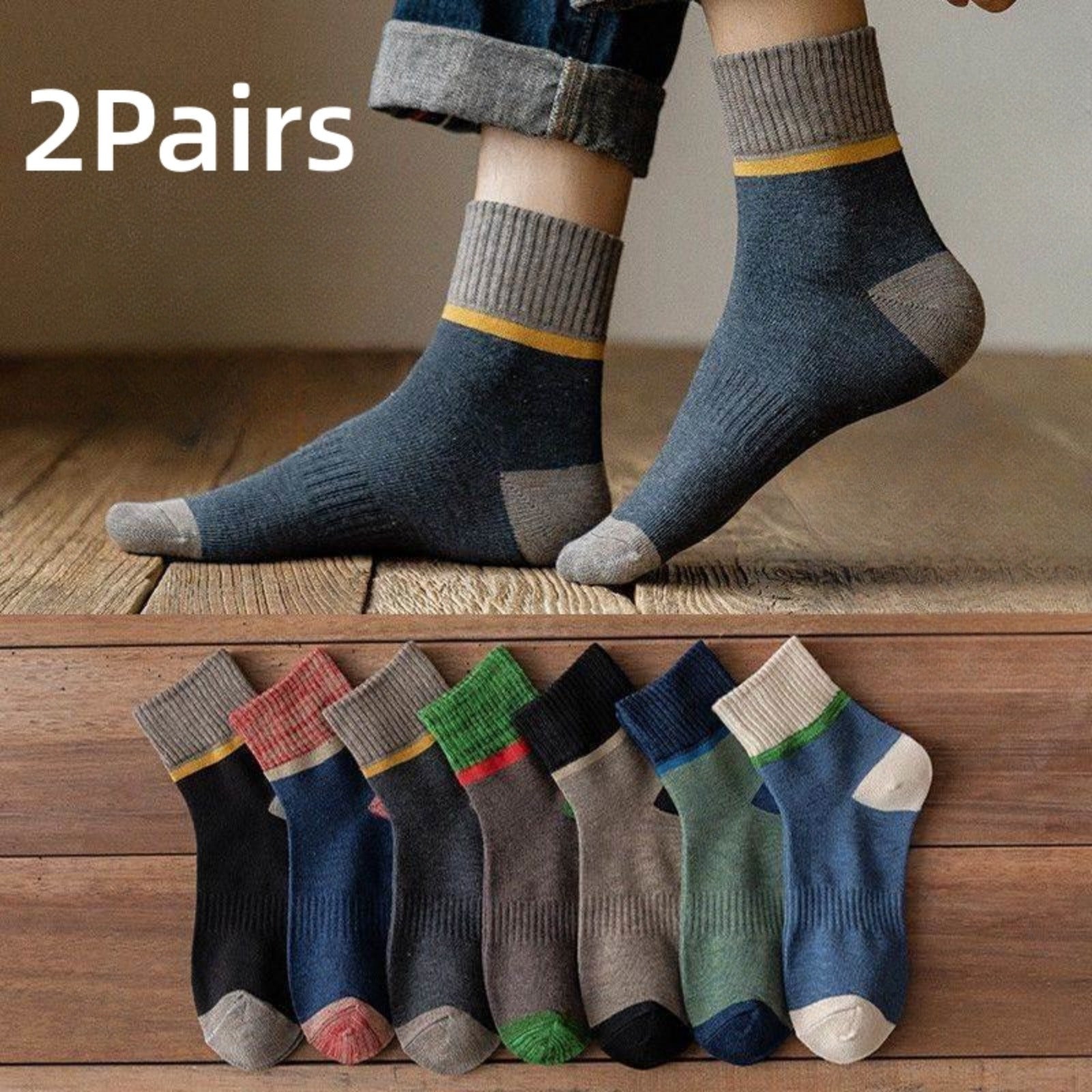 6 Pairs Men's Winter Sports Running Socks
