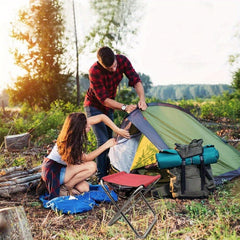 Portable Folding Aluminum Camping Stool with Carry Bag