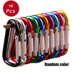 10 Pack Heavy Duty Carabiner Keychains Keyrings for Outdoor Activities