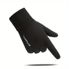 Non-slip Breathable Cycling Gloves Touchscreen Windproof Plush Knitted Gloves