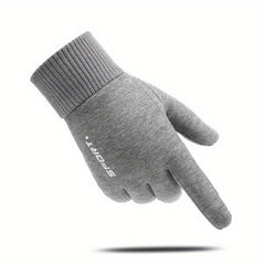 Non-slip Breathable Cycling Gloves Touchscreen Windproof Plush Knitted Gloves