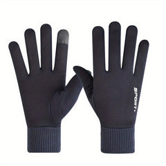 Non-slip Breathable Cycling Gloves Touchscreen Windproof Plush Knitted Gloves