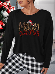  Christmas Lounge Top Women's Plus Christmas Long Sleeve Tee
