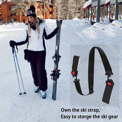 Adjustable Skiing Pole Shoulder Straps Handle Straps Nylon Snowboard Carrier