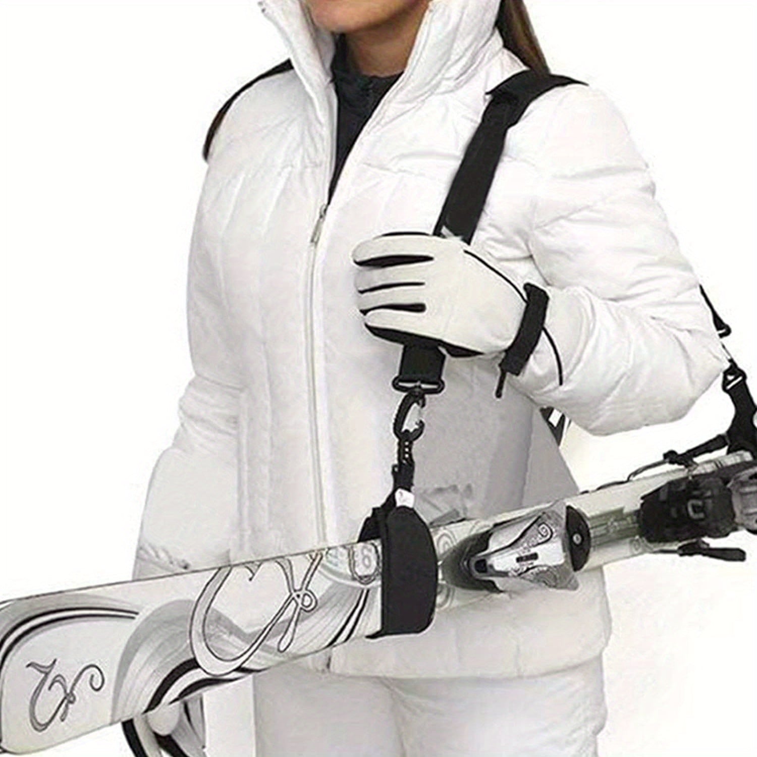 Adjustable Skiing Pole Shoulder Straps Handle Straps Nylon Snowboard Carrier