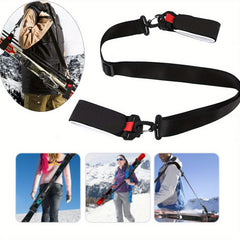 Adjustable Skiing Pole Shoulder Straps Handle Straps Nylon Snowboard Carrier