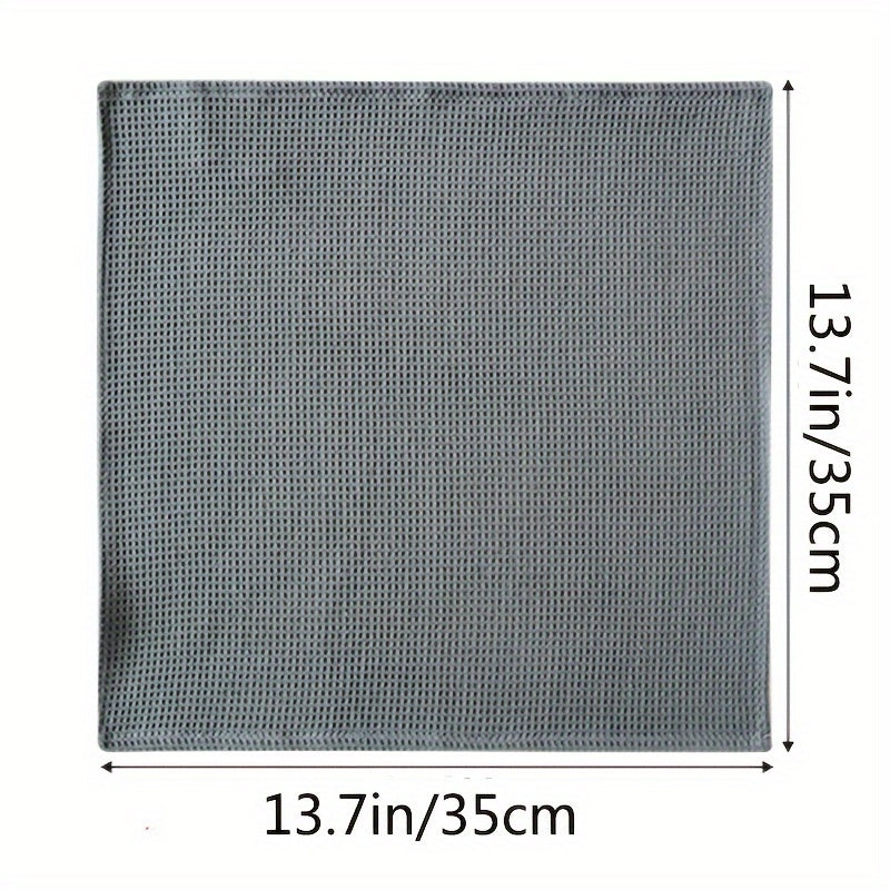 2pcs Waffle Dish Washing Towels Kitchen Rags Absorbent Square Towel Mixed