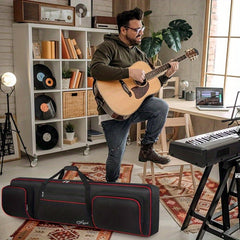 Padded Keyboard Case 61 88 Key with Shoulder Straps 3 Pockets