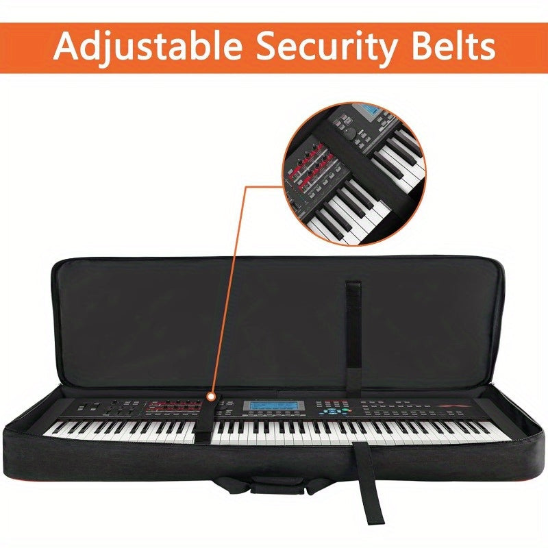 Padded Keyboard Case 61 88 Key with Shoulder Straps 3 Pockets