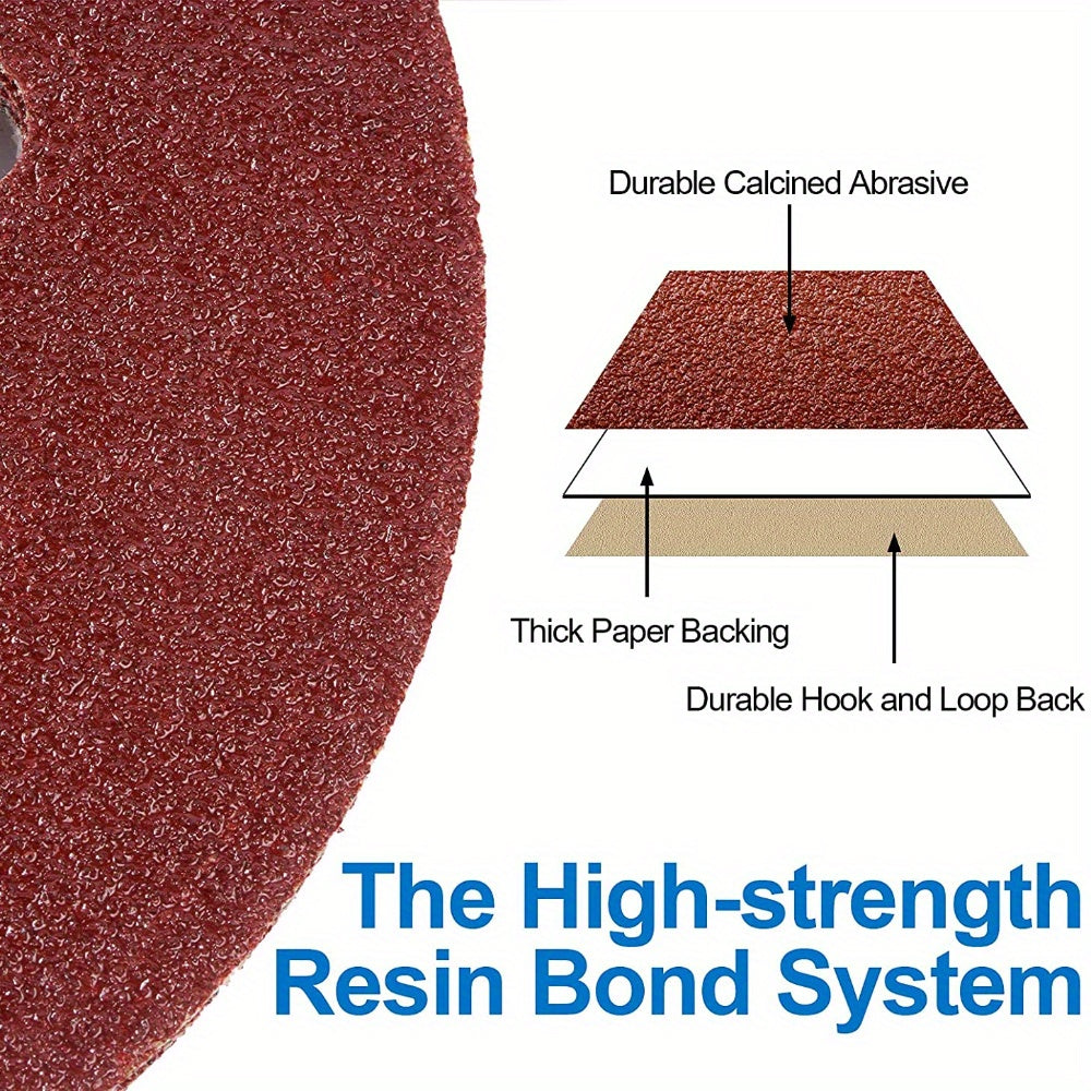 10pcs 125mm Sanding Discs 8 Hole Hook Loop Sandpaper 40-3000 Grit Abrasive