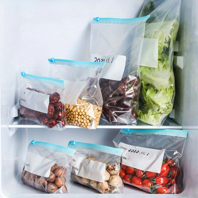 25pcs Reusable Food Storage Bags Silicone Freezer Bags Leak Proof BPA