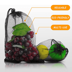 Durable Nylon Mesh Drawstring Laundry Bag for Beach Toys Swimming Camping Travel