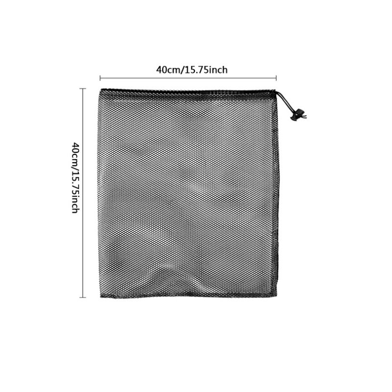 Durable Nylon Mesh Drawstring Laundry Bag for Beach Toys Swimming Camping Travel