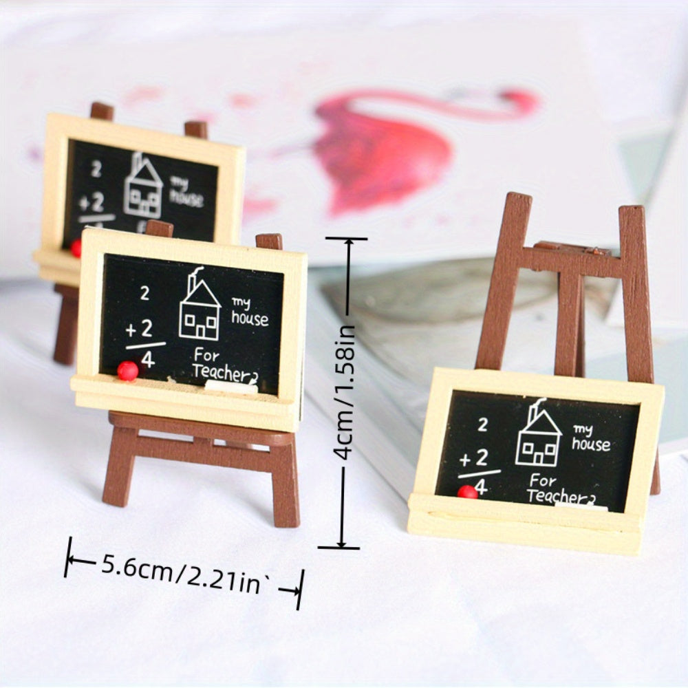 Dollhouse Painting Stand & Blackboard Scene Decor Ornaments