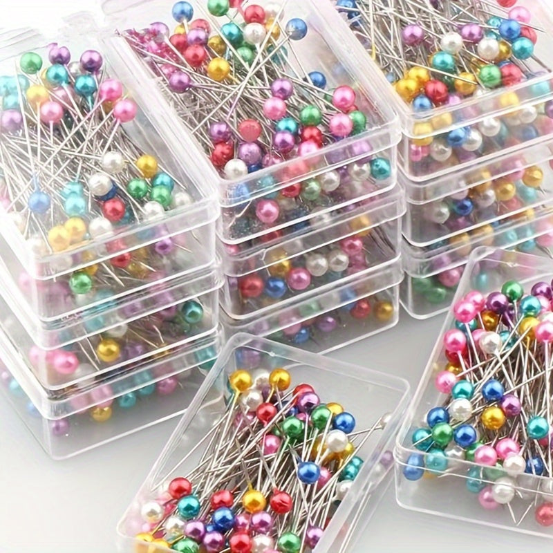 100pcs Round Pearl Dressmaking Pins Sewing Pin for Weddings Corsage Florists
