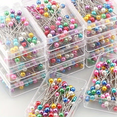 100pcs Round Pearl Dressmaking Pins Sewing Pin for Weddings Corsage Florists