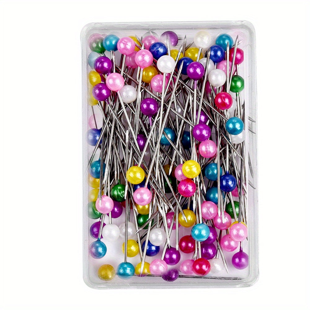 100pcs Round Pearl Dressmaking Pins Sewing Pin for Weddings Corsage Florists