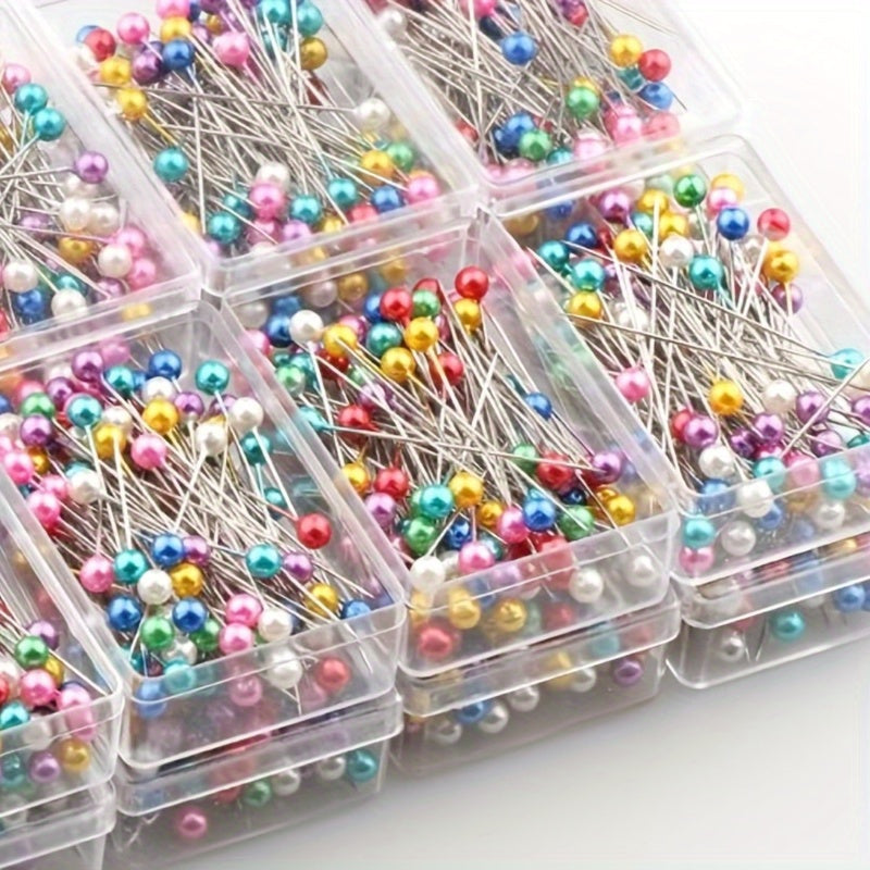 100pcs Round Pearl Dressmaking Pins Sewing Pin for Weddings Corsage Florists