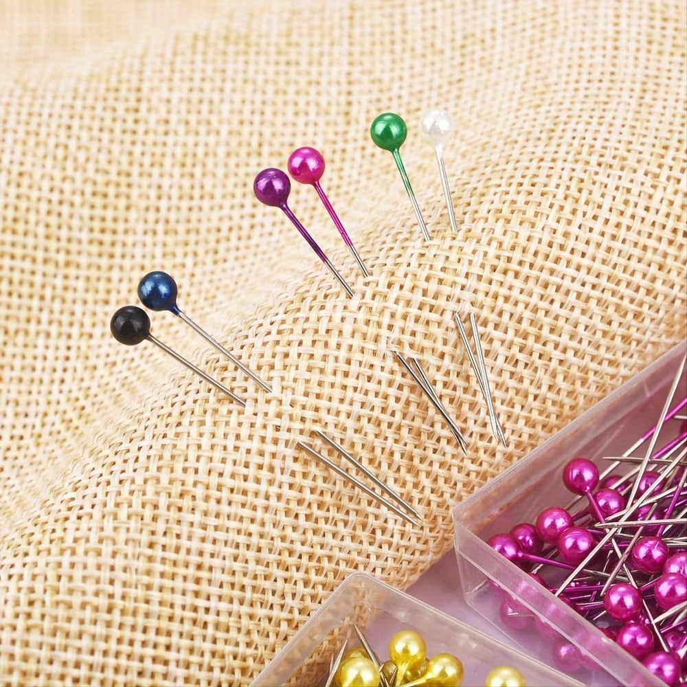 100pcs Round Pearl Dressmaking Pins Sewing Pin for Weddings Corsage Florists