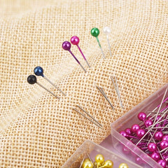 100pcs Round Pearl Dressmaking Pins Sewing Pin for Weddings Corsage Florists