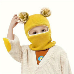 Ear Protection Hat 2 In 1 Knitted Hat And Scarf 1pc