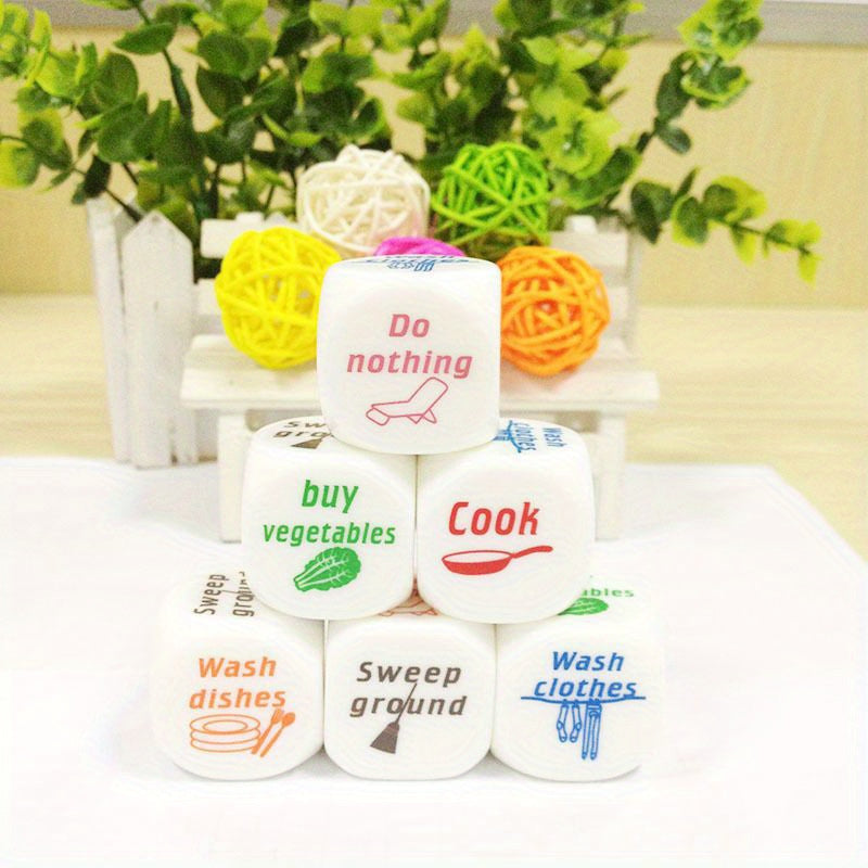 2pcs Housework Distribution Dice Family Gathering Game Dice Game