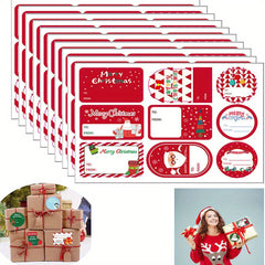 10pcs Christmas Gift Labels Stickers Merry Xmas Packing Supplies