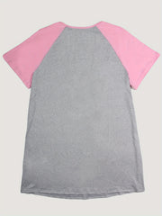  Casual Nightdress Women's Plus Raglan Sleeve Round Neck Sleep Dress