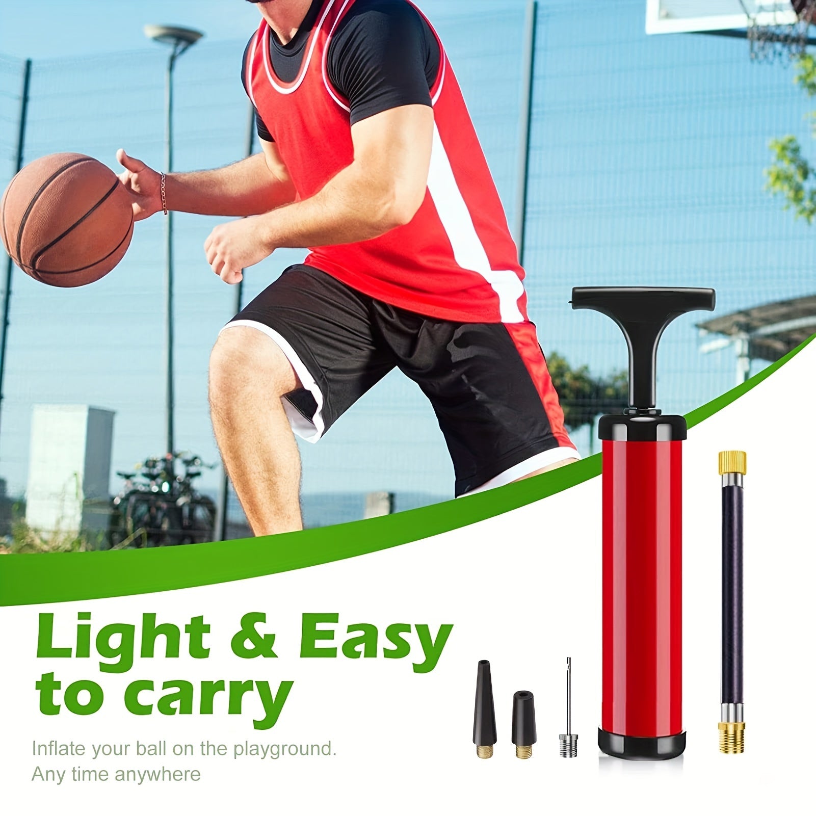 Portable Air Pump Kit for Sports Balls and Inflatables