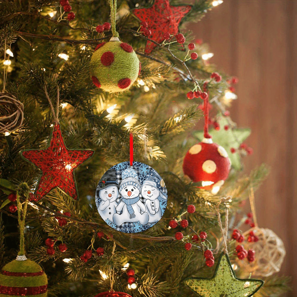 Christmas Tree Blessing Snowman DIY Acrylic Pendant