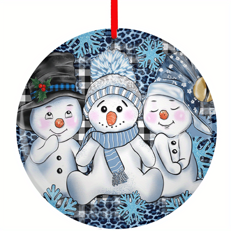 Christmas Tree Blessing Snowman DIY Acrylic Pendant