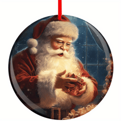 Santa Claus Christmas Tree Blessing DIY Acrylic Pendant
