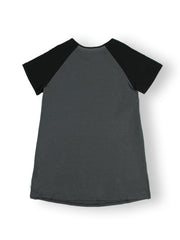  Nightdress Women's Plus Letter Bear & Heart Graphic Raglan Short Sl