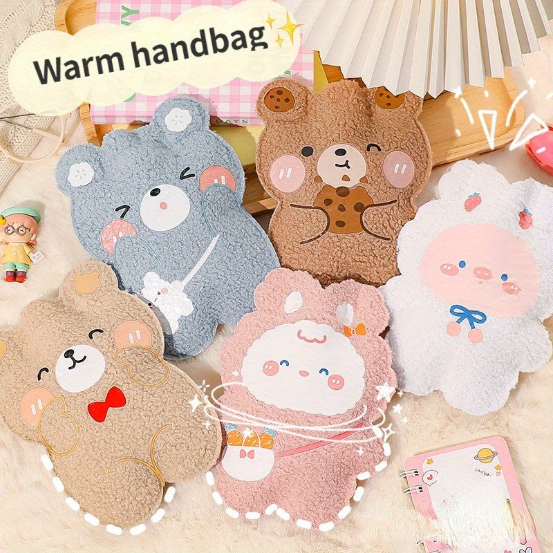 Cartoon Plush Teddy Bear Hot Water Bag Hand Warmer Christmas Gift