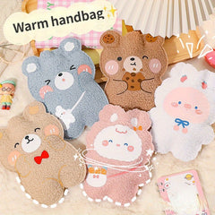 Cartoon Plush Teddy Bear Hot Water Bag Hand Warmer Christmas Gift