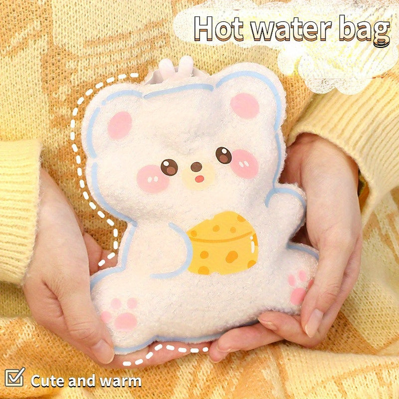 Cartoon Plush Teddy Bear Hot Water Bag Hand Warmer Christmas Gift