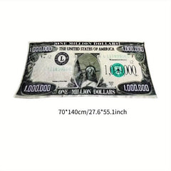 One Million Dollars Pattern Plush Blanket Soft Warm Comfortable Funny Pattern