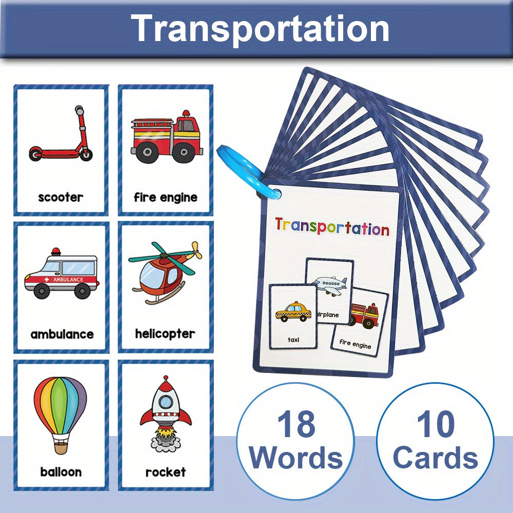 Kids Transportation Learning Cards Educational Toy Cognitive Games Learning Toys