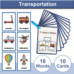 Kids Transportation Learning Cards Educational Toy Cognitive Games Learning Toys