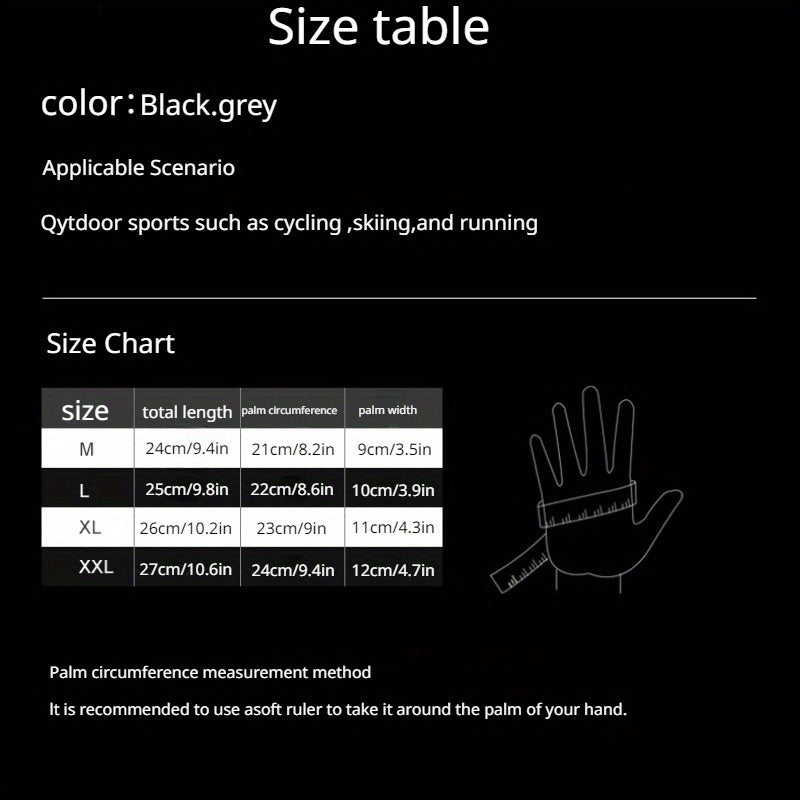 Winter Cycling Gloves Men's Non-slip Touch Screen Reflective Skii