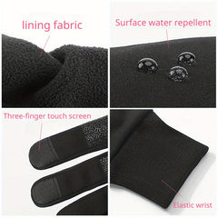 Winter Cycling Gloves Men's Non-slip Touch Screen Reflective Skii