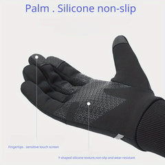 Winter Cycling Gloves Men's Non-slip Touch Screen Reflective Skii
