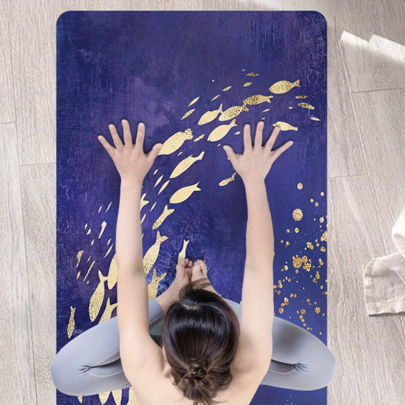 Creative Pattern Microfiber Yoga Mat Non slip Folding Portable Yoga Mat