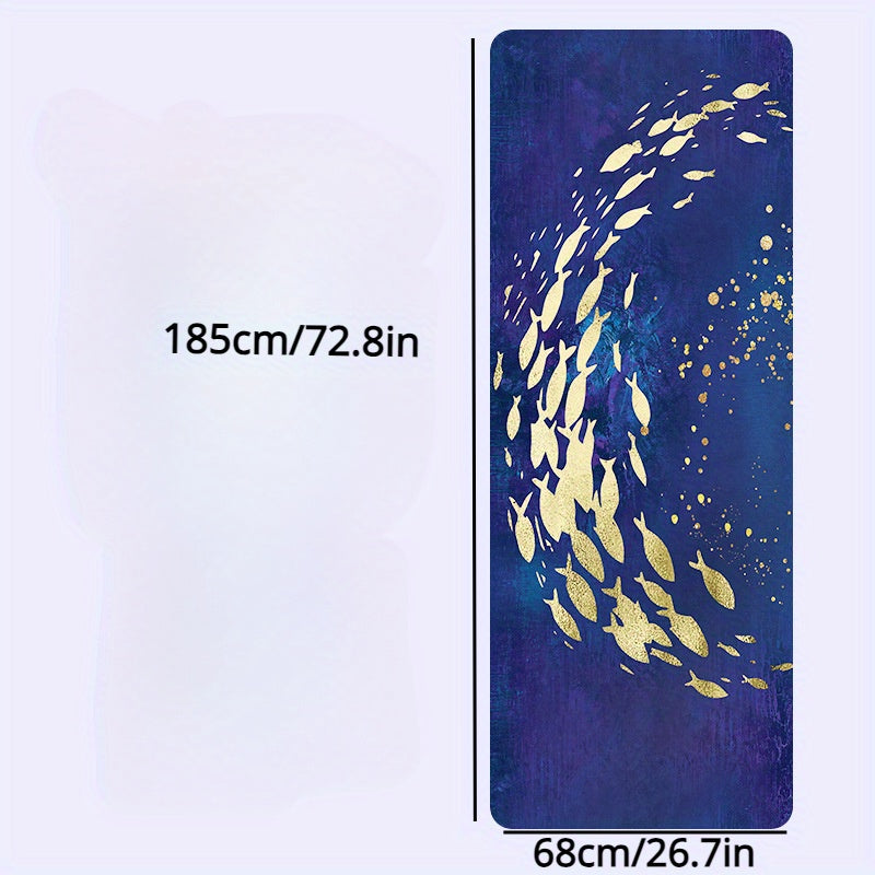 Creative Pattern Microfiber Yoga Mat Non slip Folding Portable Yoga Mat